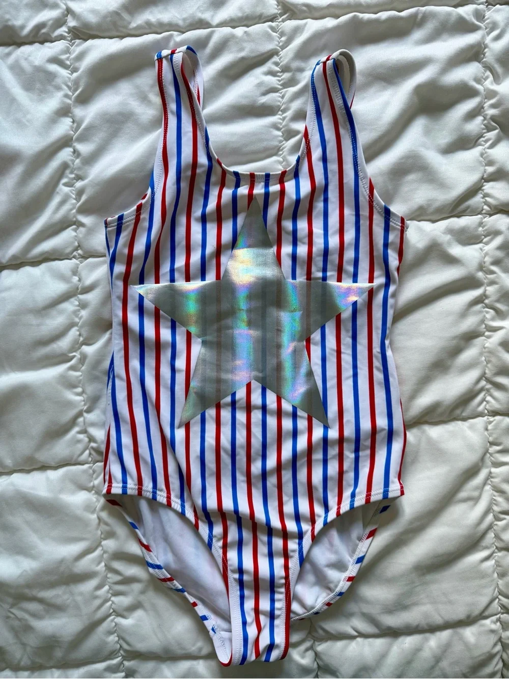 GAP Kids Striped One-Piece Swimsuit - Red, Blue & White